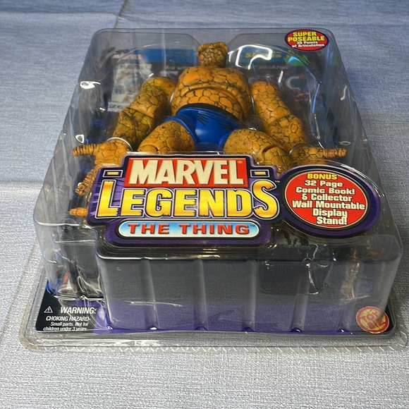 2002 Marvel legends THE THING toy action figure NIP with comic book - Picture 2 of 9
